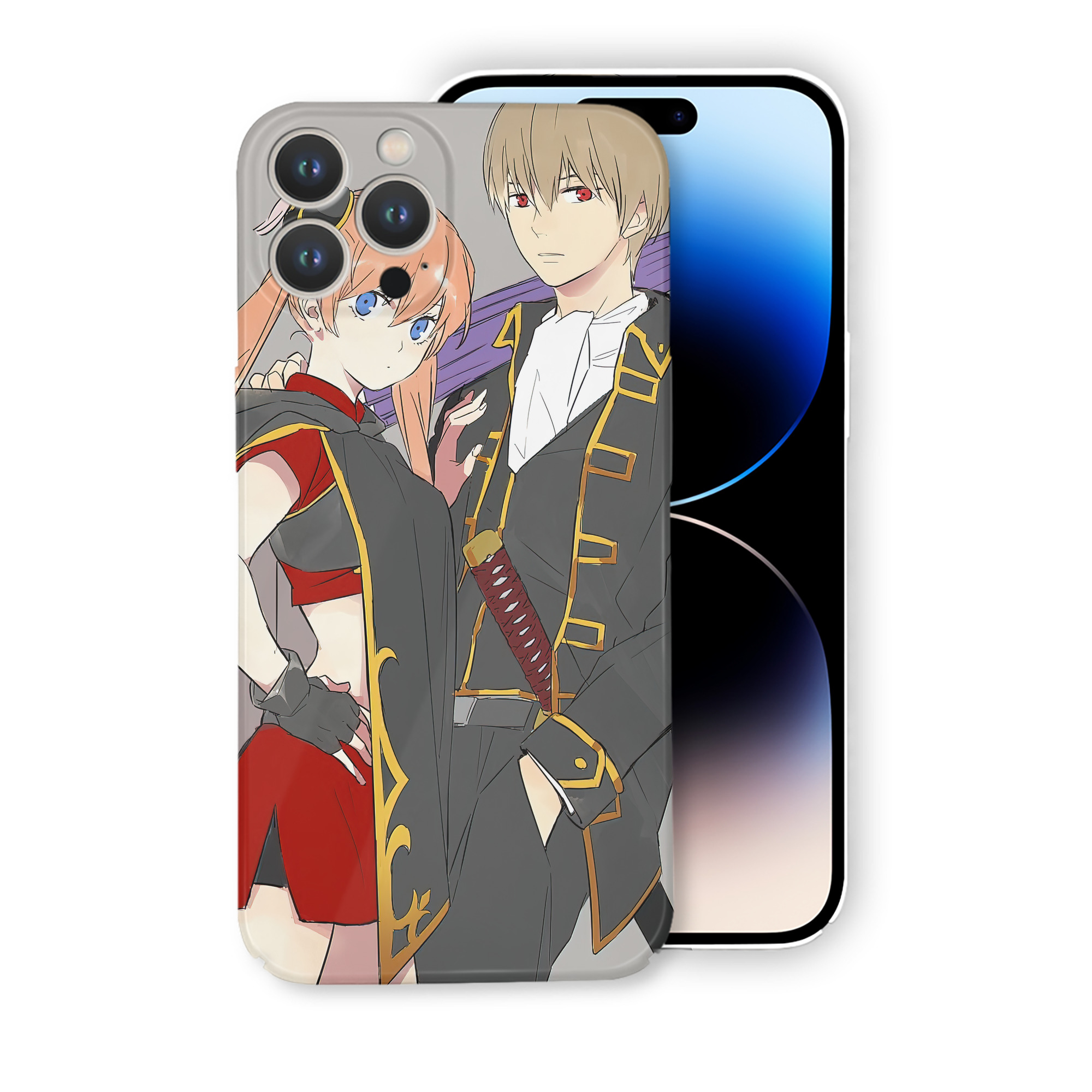 （画像用） ぎんたま 坂田銀時（さかたぎんとき） 神楽 志村新八（しむら しんぱち） GINTAMA Sakata Gintoki Kagura Shimura Shinpachi 【iPhone 14シリーズ対応】ハードケース